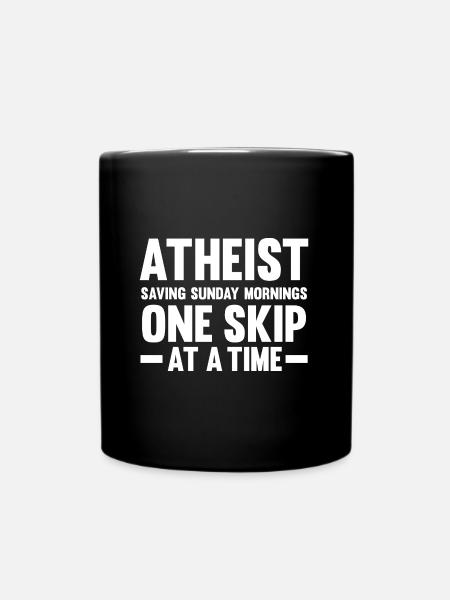 Atheisten Geschenke | Religion Atheismus Kirche - Tasse einfarbig - Schwarz