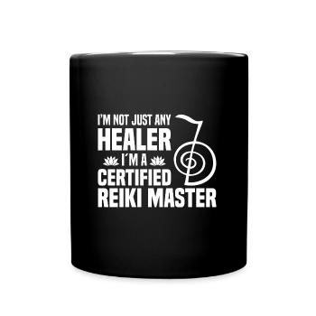 Reiki Heilungen | Reiki Meister Yoga Geschenkideen - Tasse einfarbig - Schwarz - Vorne