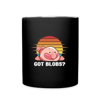 Blobfisch | Fische Aquaristik Blobfische Geschenke - Tasse einfarbig - Schwarz - Vorne