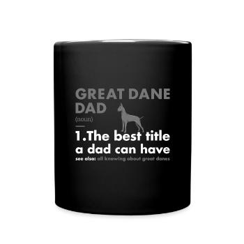 Définition du père dogue allemand - Mug uni - noir - Devant