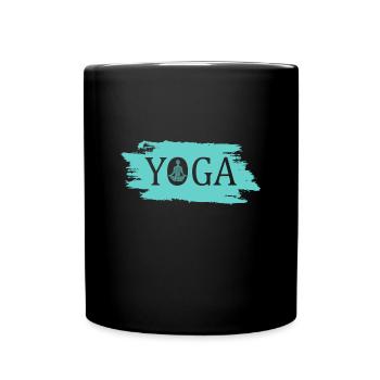 Yoga - Tasse einfarbig - Schwarz - Vorne