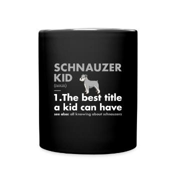 Schnauzer Kid Définition - Mug uni - noir - Devant