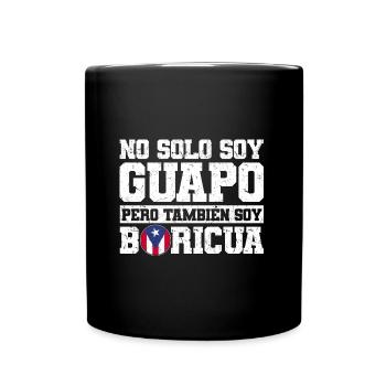 Puerto Rico Flagge | Puerto Ricaner Geschenkideen - Tasse einfarbig - Schwarz - Vorne