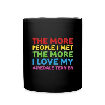 Les gens que j’ai rencontrés J’adore l’Airedale Terrier - Mug uni - noir - Devant