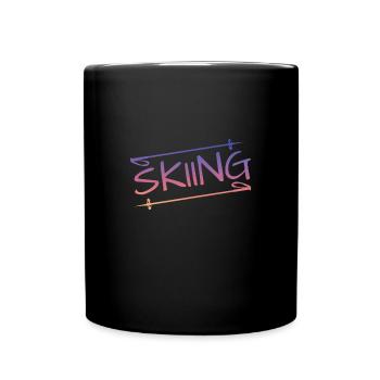 skiing - Tasse einfarbig - Schwarz - Vorne