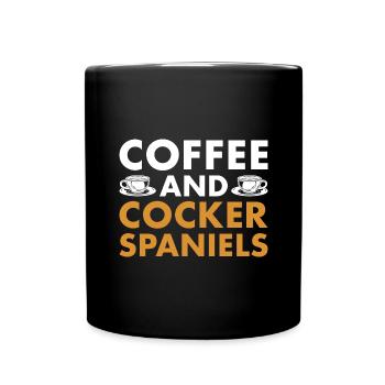 Café Chien Et Corgi - Mug uni - noir - Devant