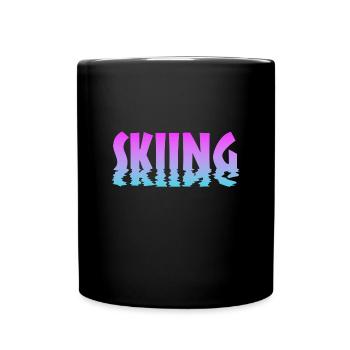 Skiing - Tasse einfarbig - Schwarz - Vorne