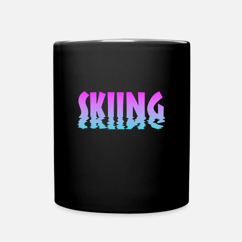 Skiing - Tasse einfarbig - Schwarz