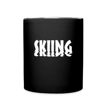 Skiing - Tasse einfarbig - Schwarz - Vorne