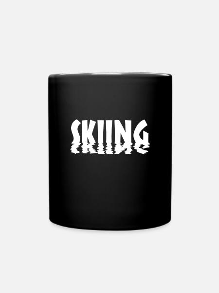 Skiing - Tasse einfarbig - Schwarz