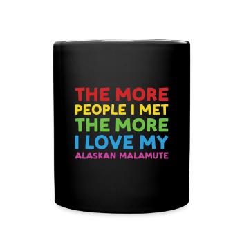 Les gens que j’ai rencontrés J’adore le Malamute d’Alaska - Mug uni - noir - Devant