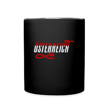 Österreich Austria - Tasse einfarbig - Schwarz - Vorne
