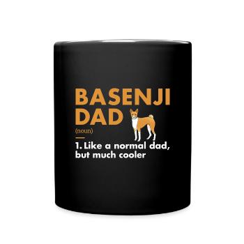 Chien Basenji Papa Définition - Mug uni - noir - Devant
