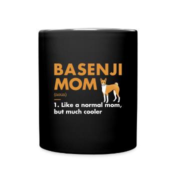 Chien Basenji Maman Définition - Mug uni - noir - Devant