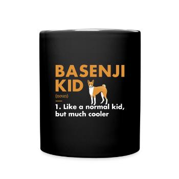 Chien Basenji Kid Définition - Mug uni - noir - Devant