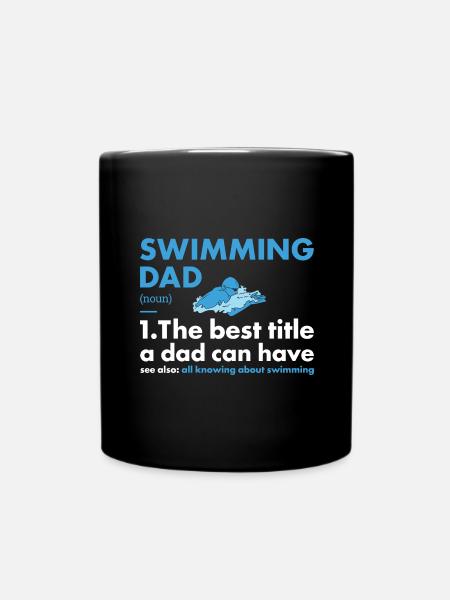 Sport Dad Swimming - Tasse einfarbig - Schwarz