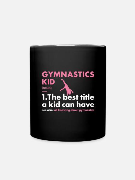 Sport Kid Gymnastics - Full Colour Mug - black