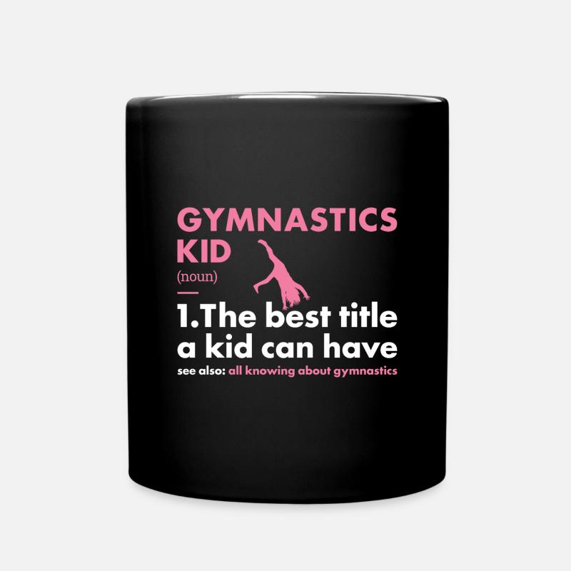 Sport Kid Gymnastics - Full Colour Mug - black