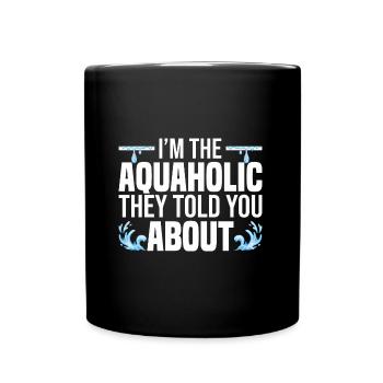 Wassergymnastik Geschenke | Water Aerobics Sport - Tasse einfarbig - Schwarz - Vorne