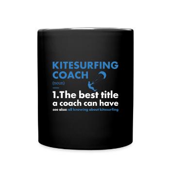 Coach sportif Kitesurf - Mug uni - noir - Devant