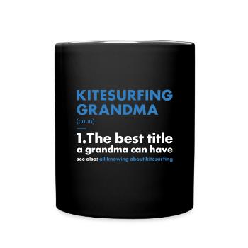 Sport Grand-mère Kitesurf - Mug uni - noir - Devant