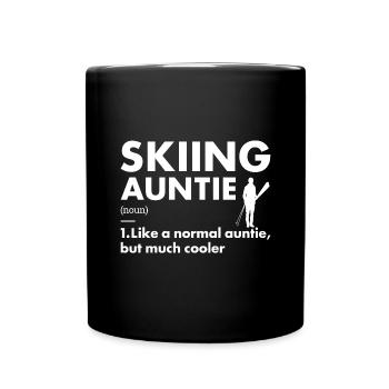 Sport Auntie Skiing - Full Colour Mug - black - Front