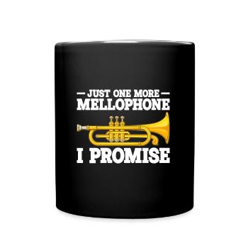 Mellophon Spieler | Musik Marschmusik Geschenkidee - Tasse einfarbig - Schwarz - Vorne