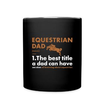 Sports Papa Définition Équestre - Mug uni - noir - Devant