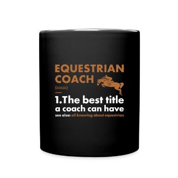 Coach sportif Définition Équitation - Mug uni - noir - Devant