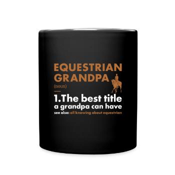 Sport Grand-père Définition Équestre - Mug uni - noir - Devant