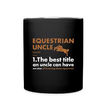Sport Oncle Définition Équestre - Mug uni - noir - Devant