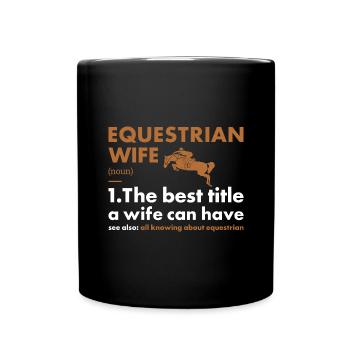 Sport Femme Définition Équestre - Mug uni - noir - Devant