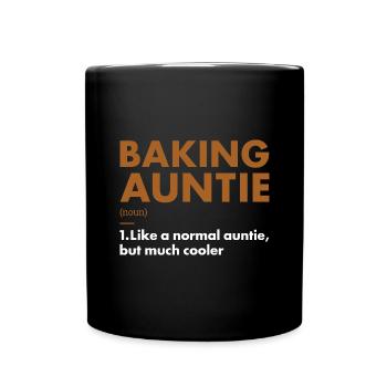 Baker Auntie Definition Baking - Tasse einfarbig - Schwarz - Vorne