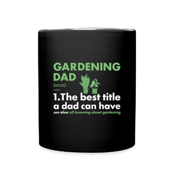 Jardinier Papa Définition Jardinage - Mug uni - noir - Devant