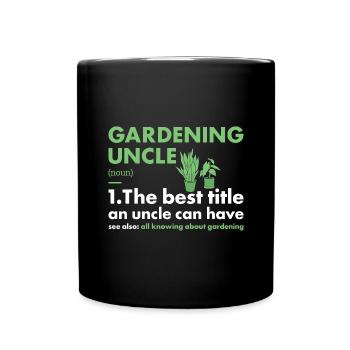 Jardinier Oncle Définition Jardinage - Mug uni - noir - Devant
