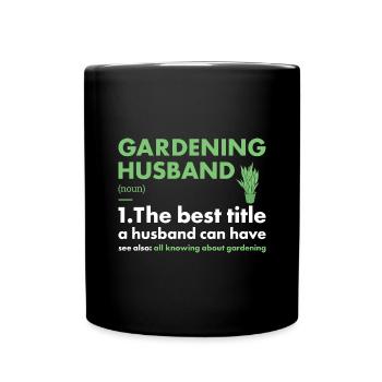 Jardinier Mari Définition Jardinage - Mug uni - noir - Devant