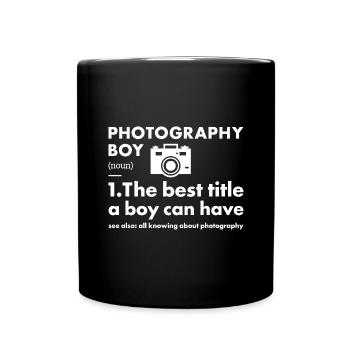 Photographe Garçon Définition Photographie - Mug uni - noir - Devant