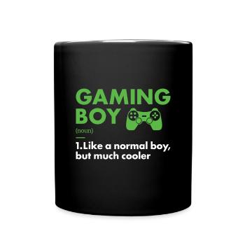 Gamer Boy Definition Gaming - Full Colour Mug - black - Front