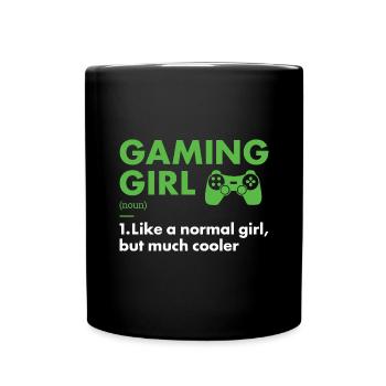 Gamer Girl Définition Jeux - Mug uni - noir - Devant