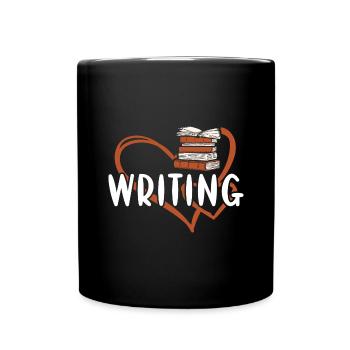 Writer Heart Writing - Full Colour Mug - black - Front
