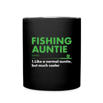 Fisher Auntie Définition Pêche - Mug uni - noir - Devant