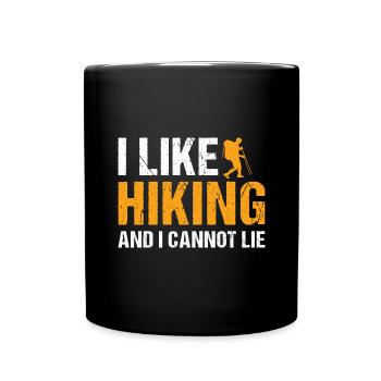 Hiker I Like Hiking - Tasse einfarbig - Schwarz - Vorne