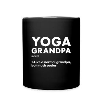 Yogi Grandpa Definition Yoga - Tasse einfarbig - Schwarz - Vorne