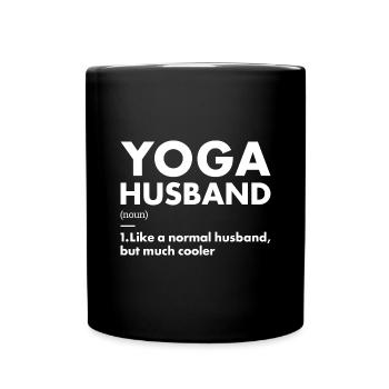 Yogi Husband Definition Yoga - Tasse einfarbig - Schwarz - Vorne