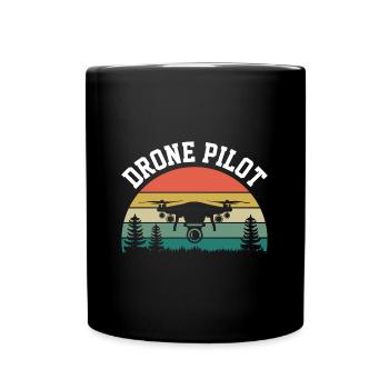Pilote de drone - Mug uni - noir - Devant