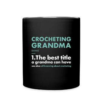 Crocheteur Mamie Définition Crochet - Mug uni - noir - Devant