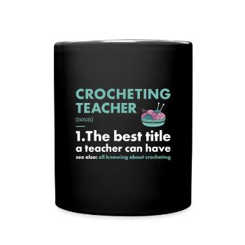 Crochet Enseignant Définition Crochet - Mug uni - noir - Devant