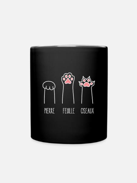 pierre feuille ciseaux - Mug uni - noir