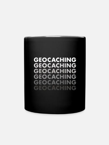 Geocacher Geocaching - Tasse einfarbig - Schwarz