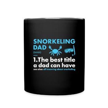 Snorkeler Papa Définition Snorkeling - Mug uni - noir - Devant